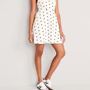 New Old Navy Fit & Flare Tie-Strap Printed Mini Dress xs